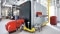 The image shows a large boiler.