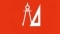 The image shows a compass and a set square.